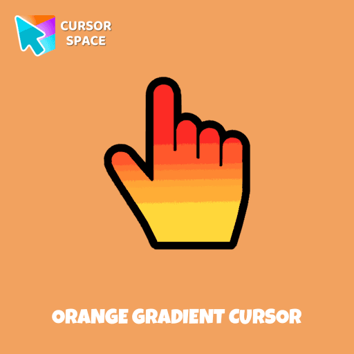 Orange gradient cursor pointer cursor